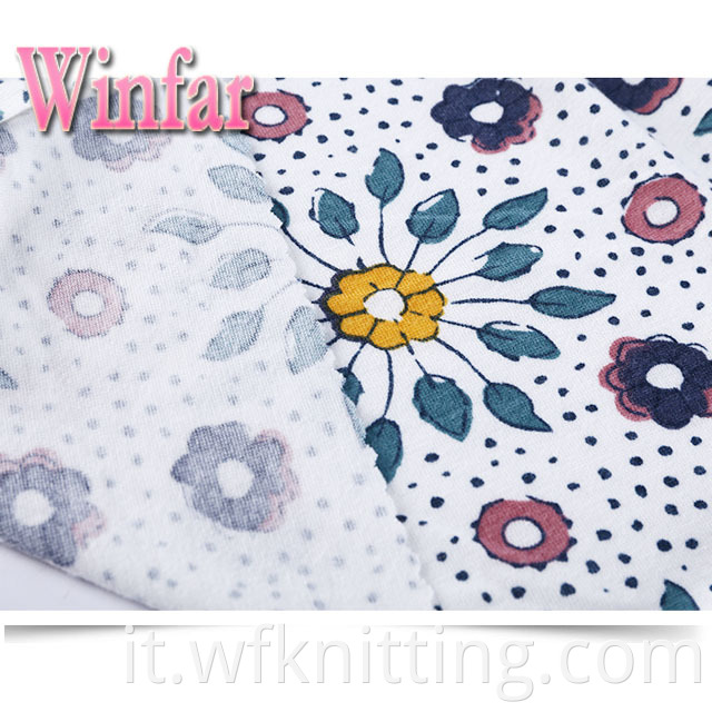 Flower Spandex Polyester Fabric